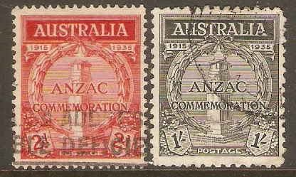 Australia 1935 ANZAC Anniversary set. SG154-SG155.